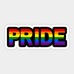 Lovely LGBT Gay Pride Rainbow Flag Letters Sticker
